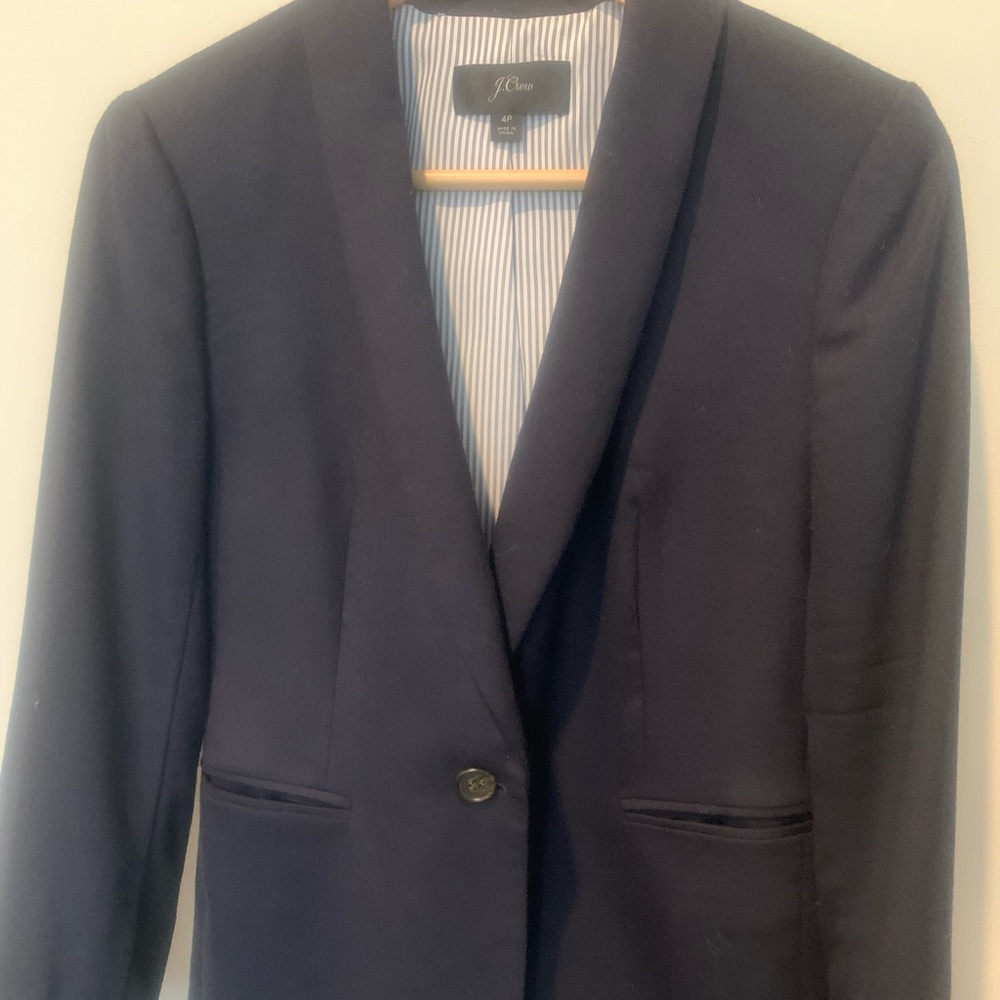 J Crew Parke blazer in navy wool